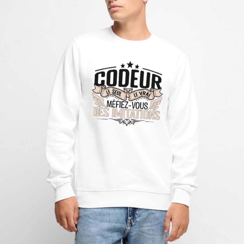 Codeur cadeau Codeur le vrai Codeur Pull Premium bio Homme