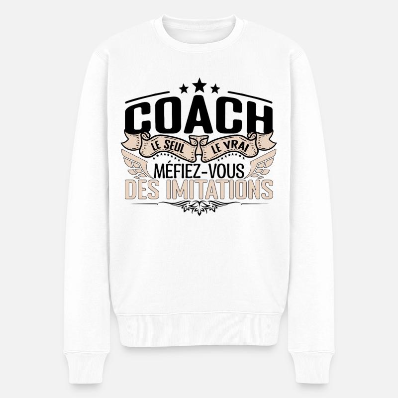Coach cadeau Coach le vrai Coach - Pull Premium bio Homme - blanc