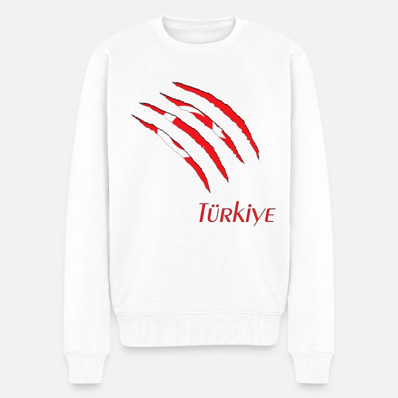 Türkei Türkiye - Männer Premium Bio Pullover - Weiß
