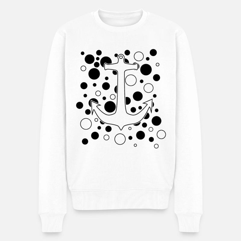 Anker - Männer Premium Bio Pullover - Weiß