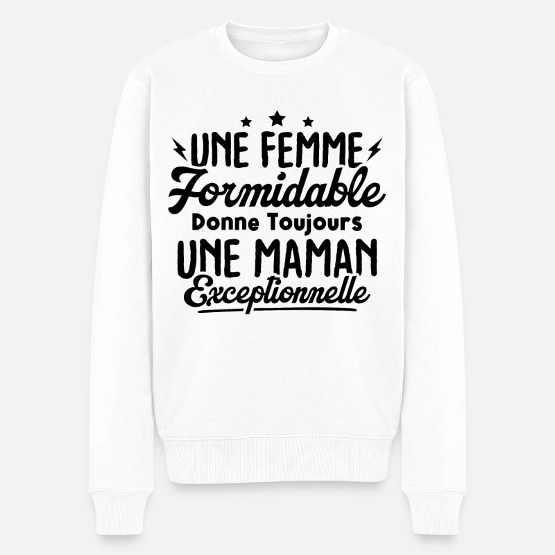 Femme formidable maman exceptionnelle - Pull Premium bio Homme - blanc