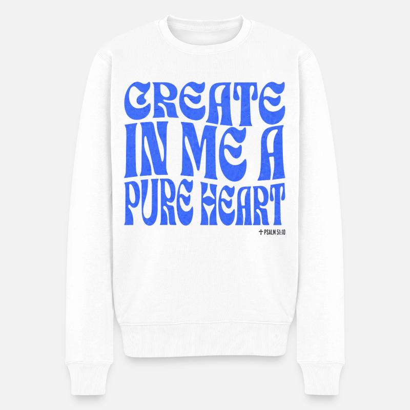 Christianisme Verset Biblique Chrétien - Pull Premium bio Homme - blanc