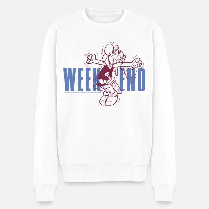 Asterix & Obelix Hoch Die Hände Wochenende - Männer Premium Bio Pullover - Weiß