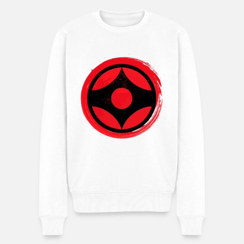 Logo de Karaté Kyokushin - Pull Premium bio Homme - blanc