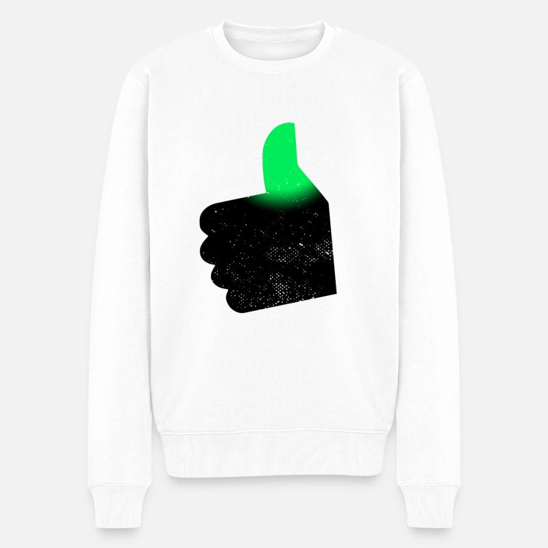 Garten Grüner Daumen - Männer Premium Bio Pullover - Weiß