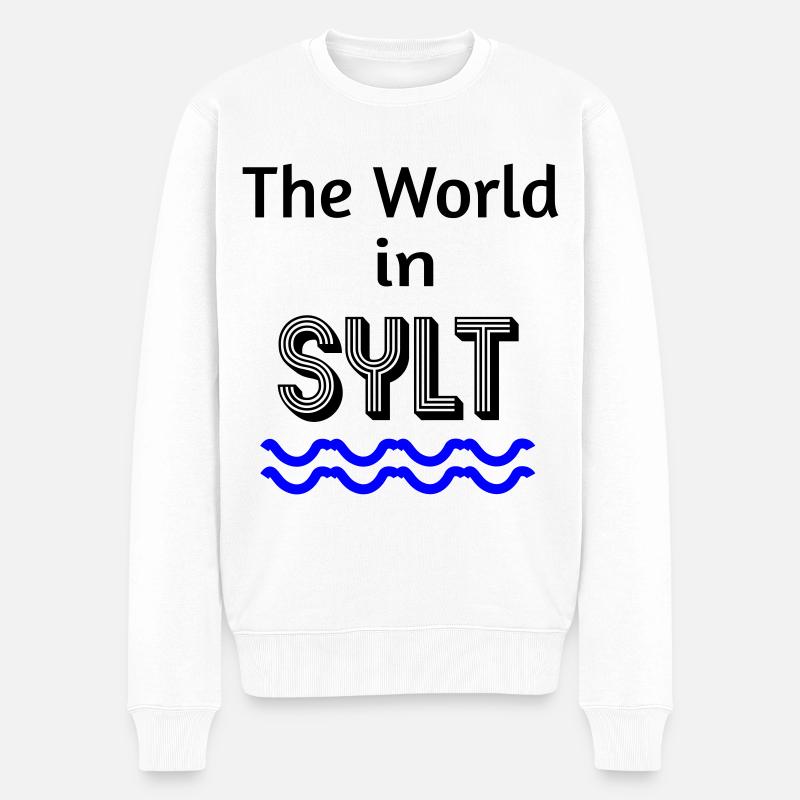 Le monde à Sylt - Pull Premium bio Homme - blanc