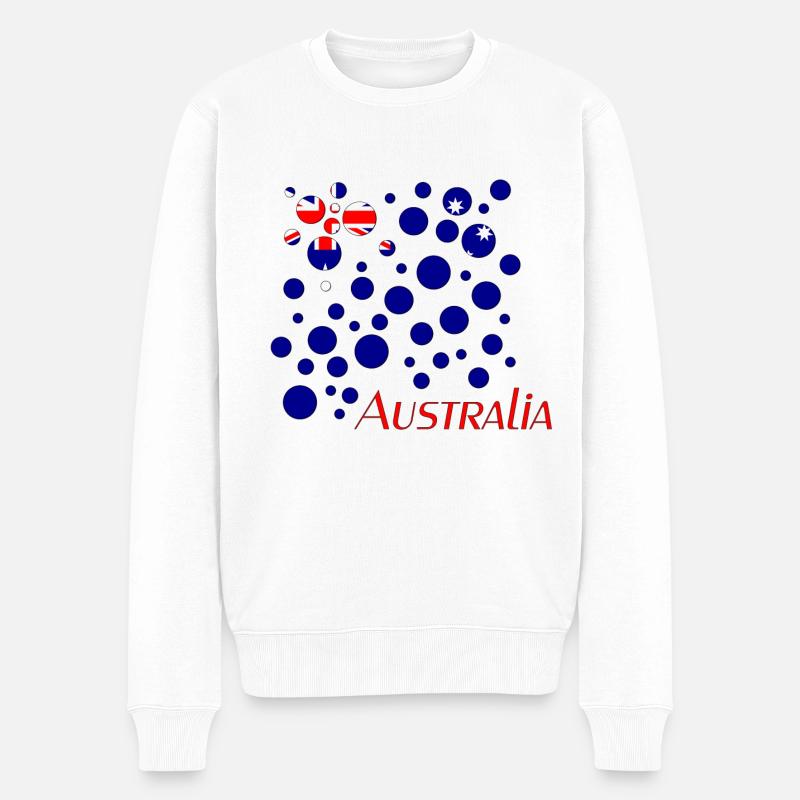 Australia Australien - Männer Premium Bio Pullover - Weiß