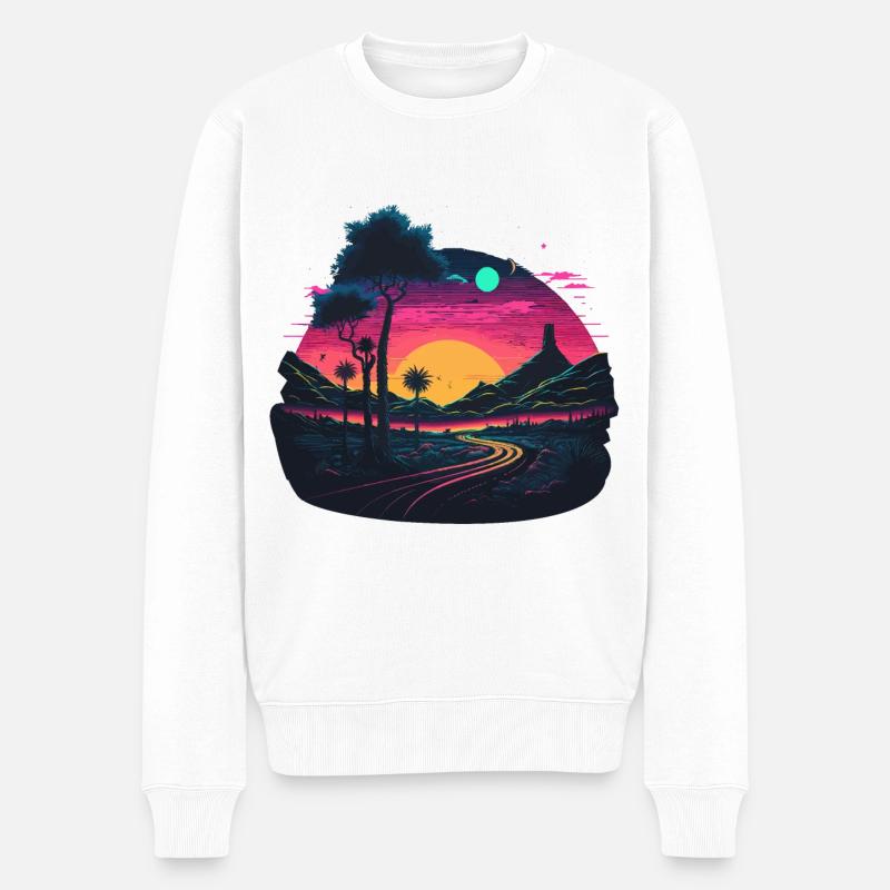 Le soleil se lève - Pull Premium bio Homme - blanc
