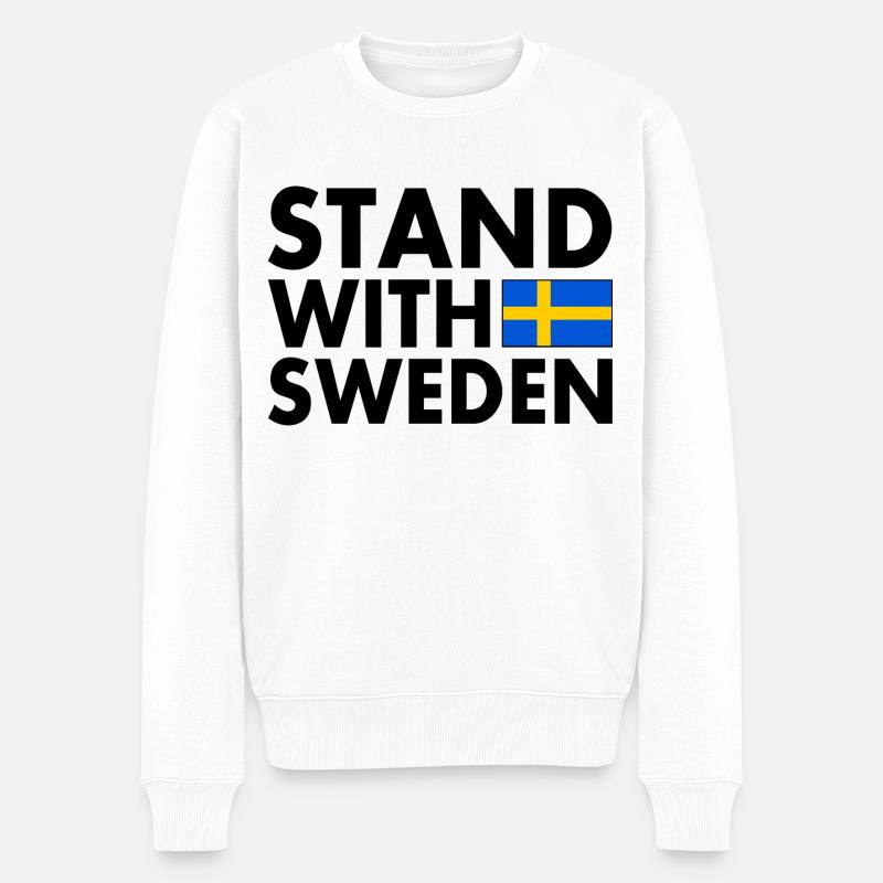 Schweden - Männer Premium Bio Pullover - Weiß