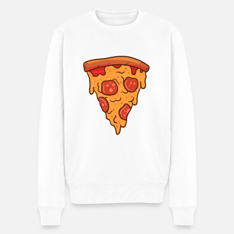 tranche de pizza - Pull Premium bio Homme - blanc