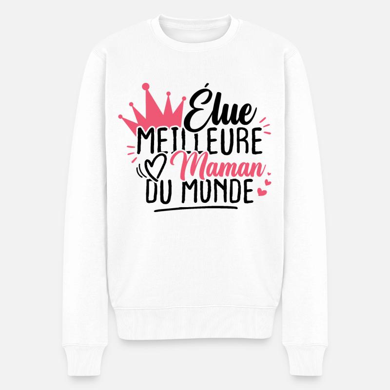 Élue meilleure maman du monde - Pull Premium bio Homme - blanc