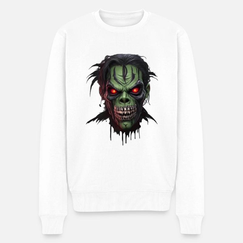Zombie Halloween - Männer Premium Bio Pullover - Weiß