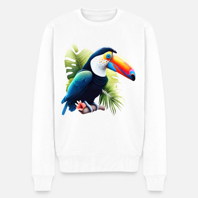 Tukan Naturliebhaber - Männer Premium Bio Pullover - Weiß