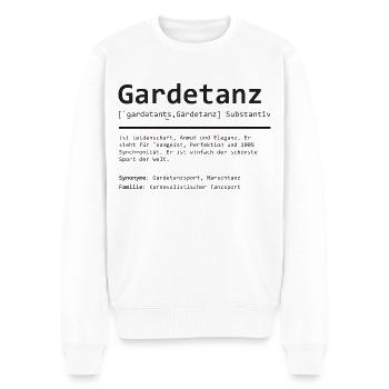 Gardetanz | Definition | Grammatik - Männer Premium Bio Pullover - Weiß - Vorne - Thijin (182cm)