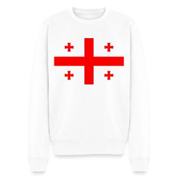 Georgia - Männer Premium Bio Pullover - Weiß - Vorne - Thijin (182cm)