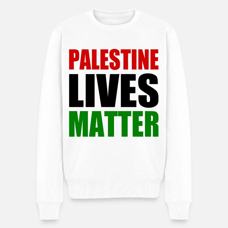 palestine lives matter - Pull Premium bio Homme - blanc