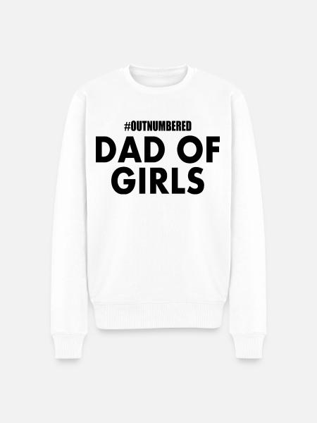 Dad of girls - Männer Premium Bio Pullover - Weiß