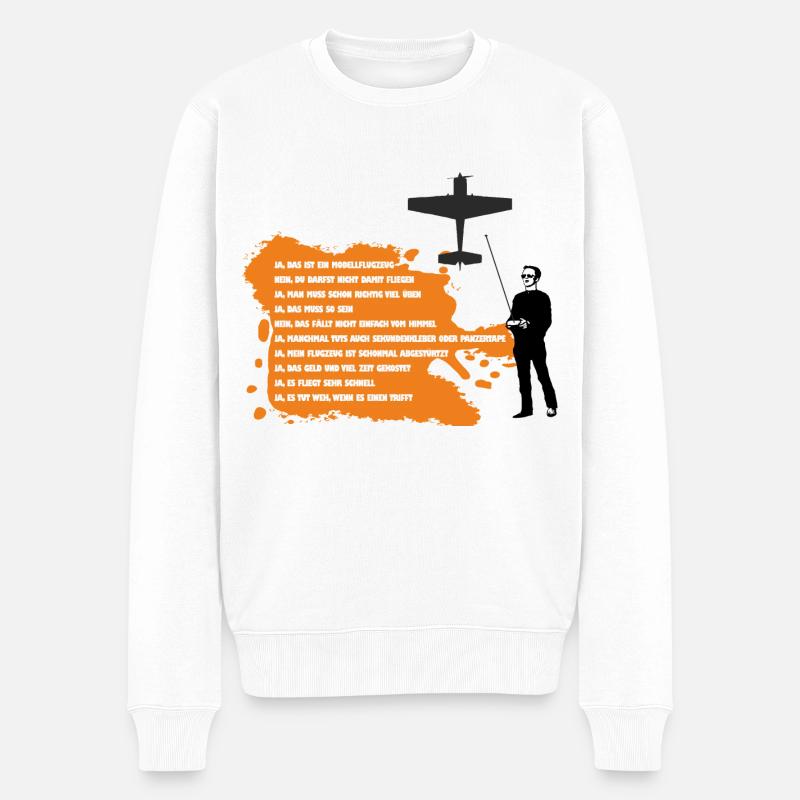 faq modellflug - Männer Premium Bio Pullover - Weiß