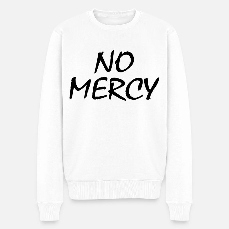 No mercy - Männer Premium Bio Pullover - Weiß