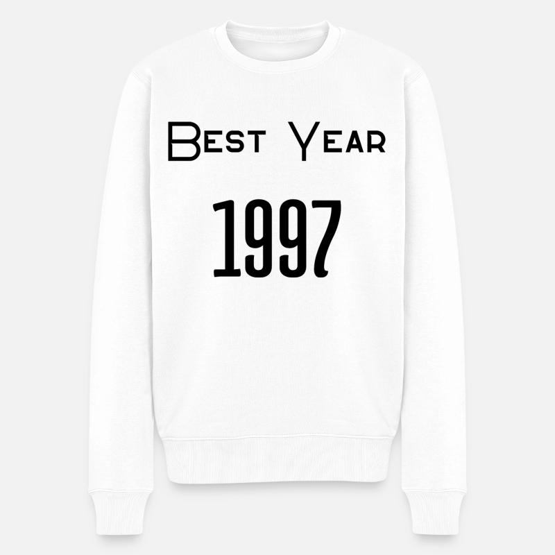 Bestes Jahr 1997 - Männer Premium Bio Pullover - Weiß