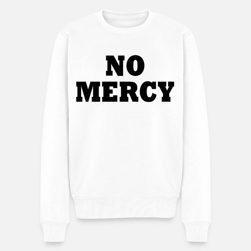 No mercy - Männer Premium Bio Pullover - Weiß