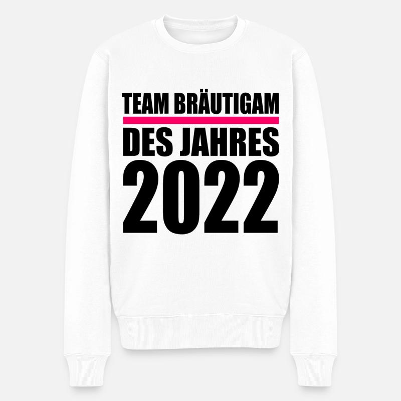 Team bräutigam - Männer Premium Bio Pullover - Weiß