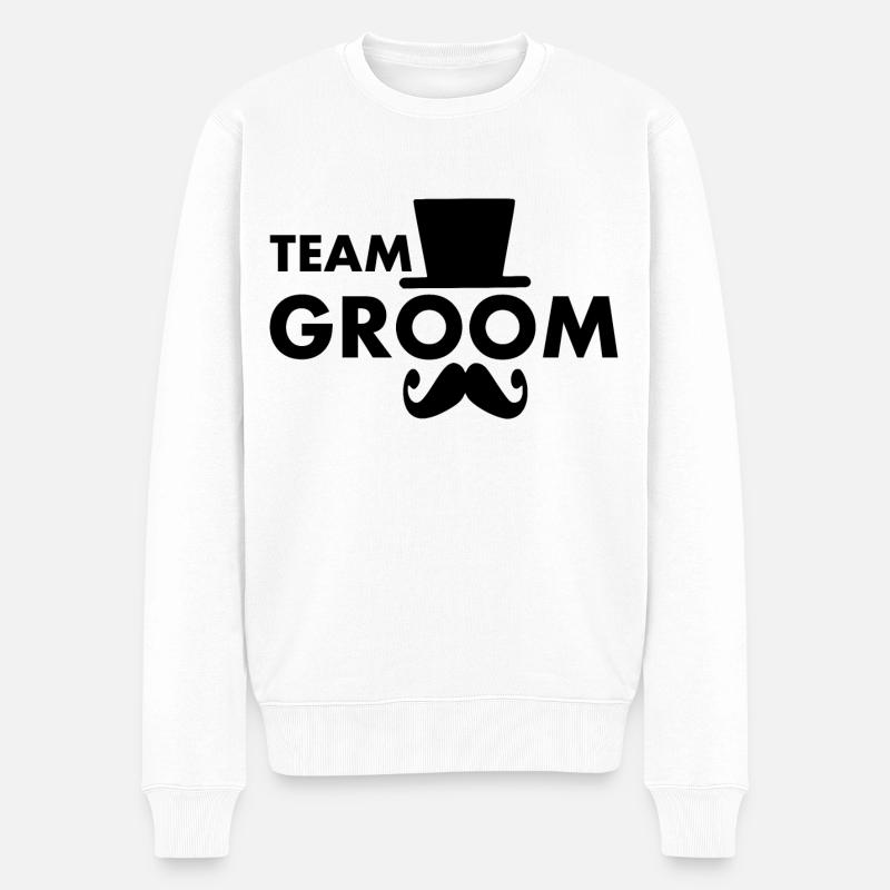 Team groom - Männer Premium Bio Pullover - Weiß