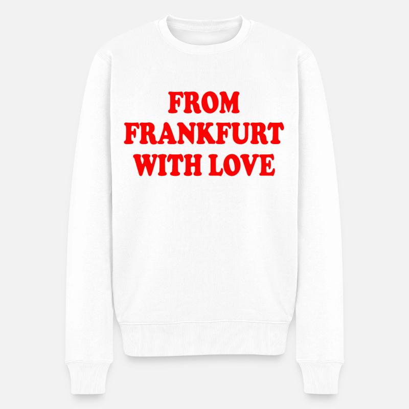 From frankfurt with love - Männer Premium Bio Pullover - Weiß