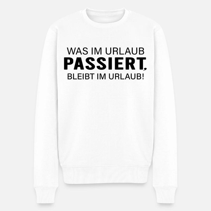Urlaub Reiseleiter "all inclusive" road trip - Männer Premium Bio Pullover - Weiß