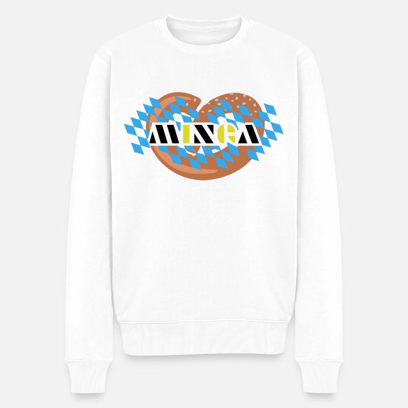 Minga - Männer Premium Bio Pullover - Weiß