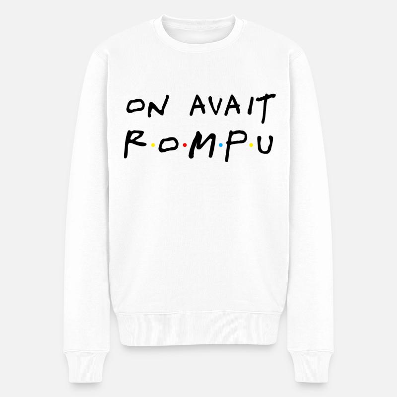 On avait rompu (noir) - Pull Premium bio Homme - blanc