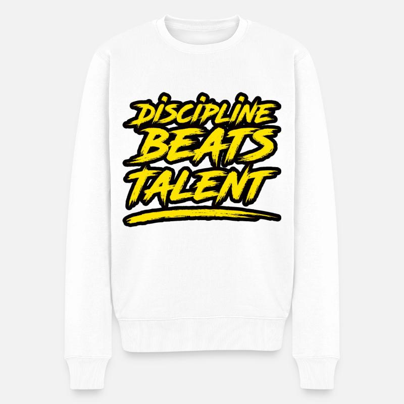 La discipline bat le talent - Pull Premium bio Homme - blanc