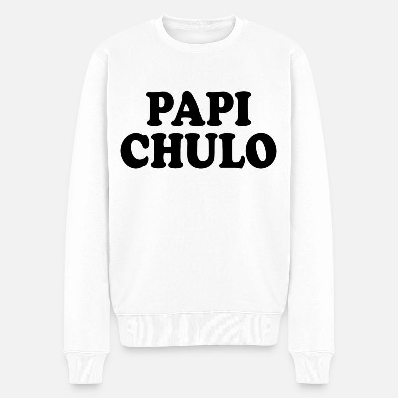 Papi chulo - Männer Premium Bio Pullover - Weiß