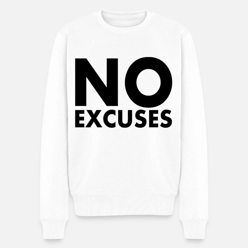 No excuses - Pull Premium bio Homme - blanc