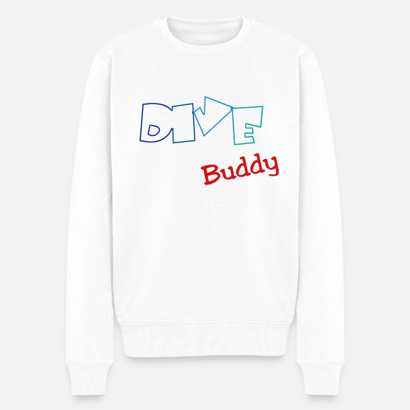 Tauchen - Männer Premium Bio Pullover - Weiß