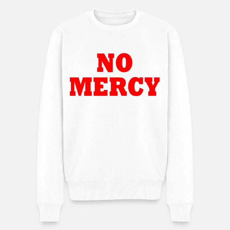 No mercy - Männer Premium Bio Pullover - Weiß