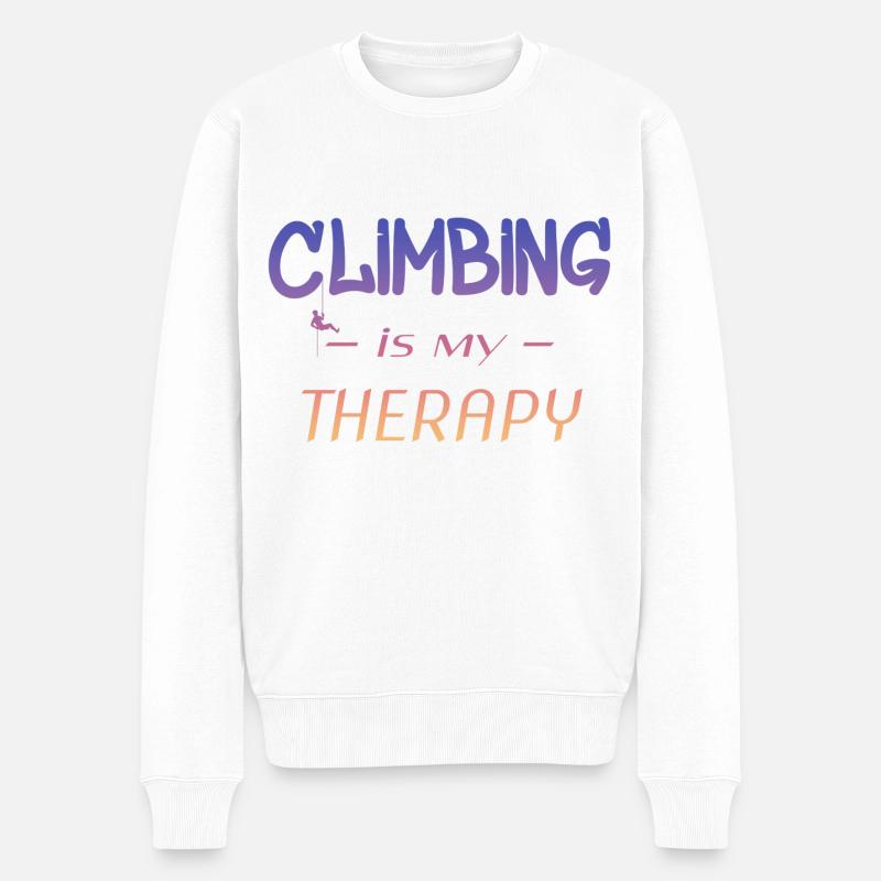Climbing - Männer Premium Bio Pullover - Weiß