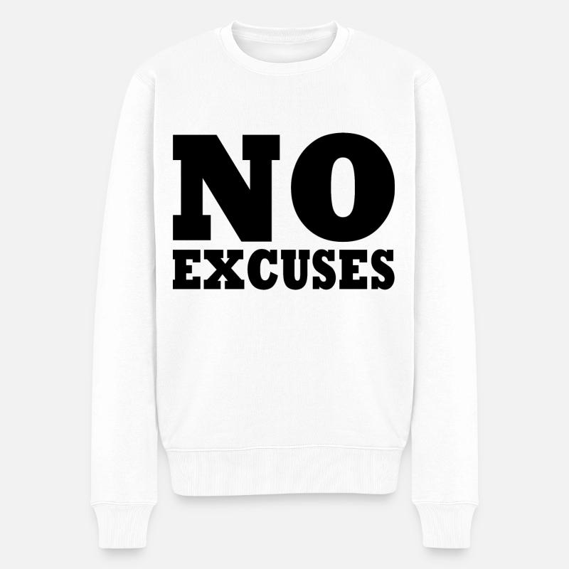 No excuses - Pull Premium bio Homme - blanc