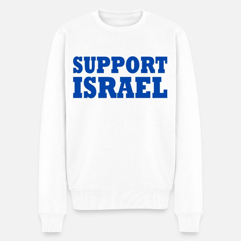 Support israel - Pull Premium bio Homme - blanc