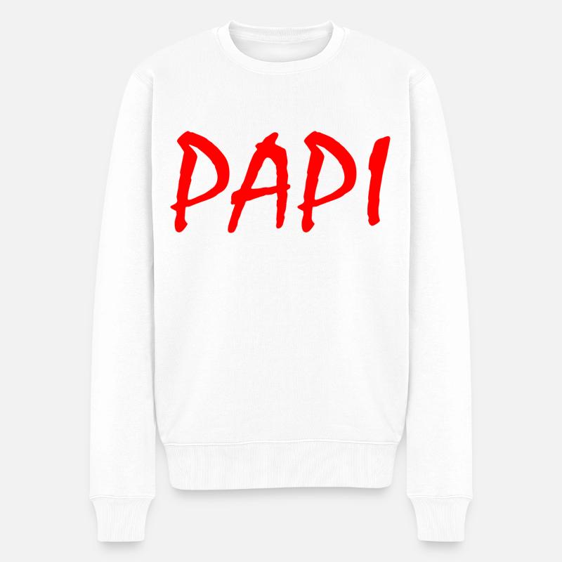 Papi - Pull Premium bio Homme - blanc