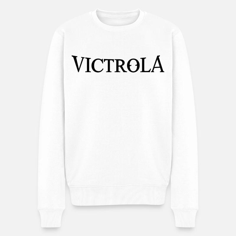Victrola Logo Noir - Pull Premium bio Homme - blanc