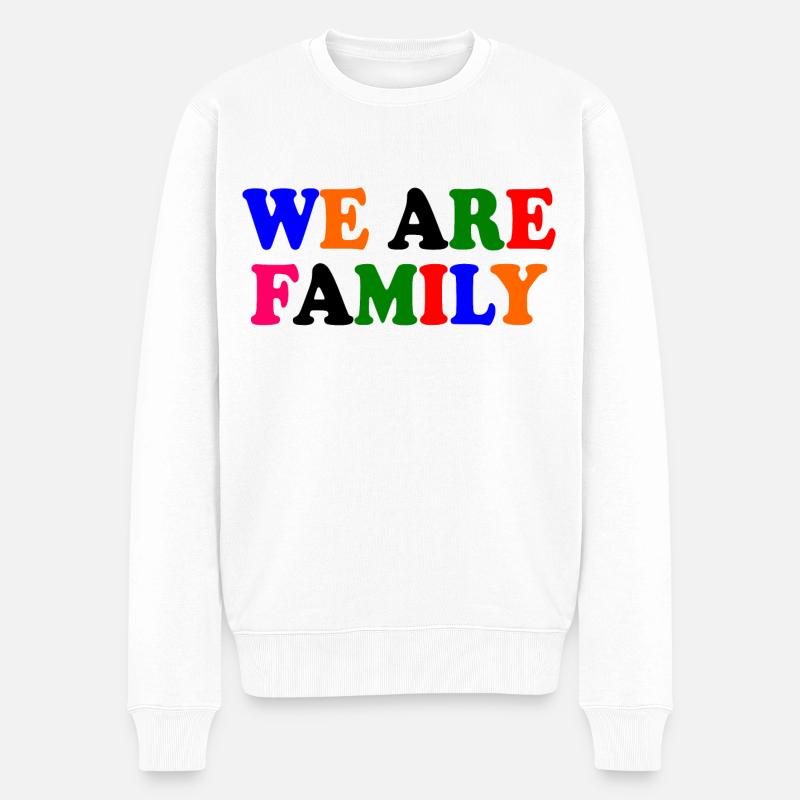 We are family - Pull Premium bio Homme - blanc