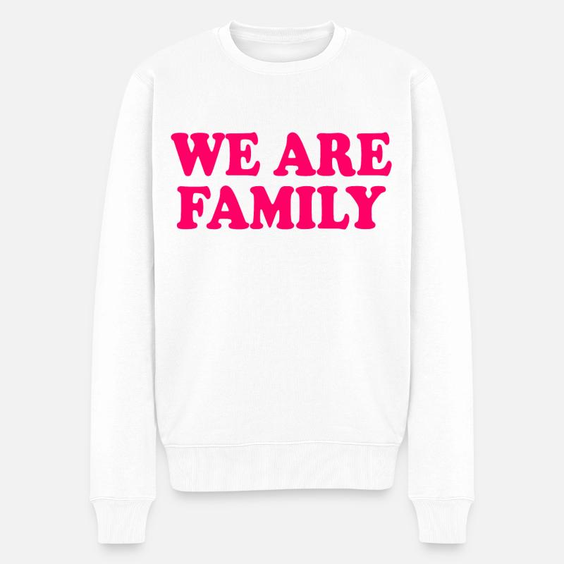 We are family - Männer Premium Bio Pullover - Weiß