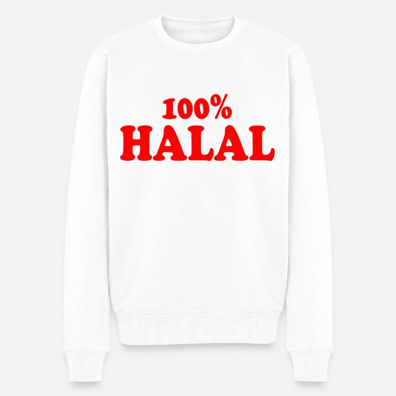 Halal - Männer Premium Bio Pullover - Weiß