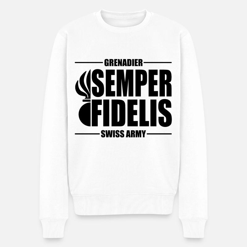 Grenadier - Männer Premium Bio Pullover - Weiß