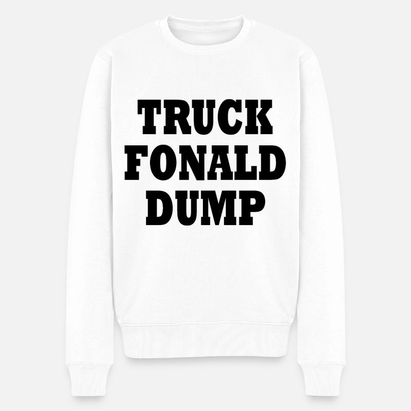 truck fonald dump - Männer Premium Bio Pullover - Weiß