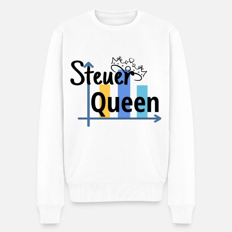 Steuer Queen - Steuerfachangestellte - Männer Premium Bio Pullover - Weiß