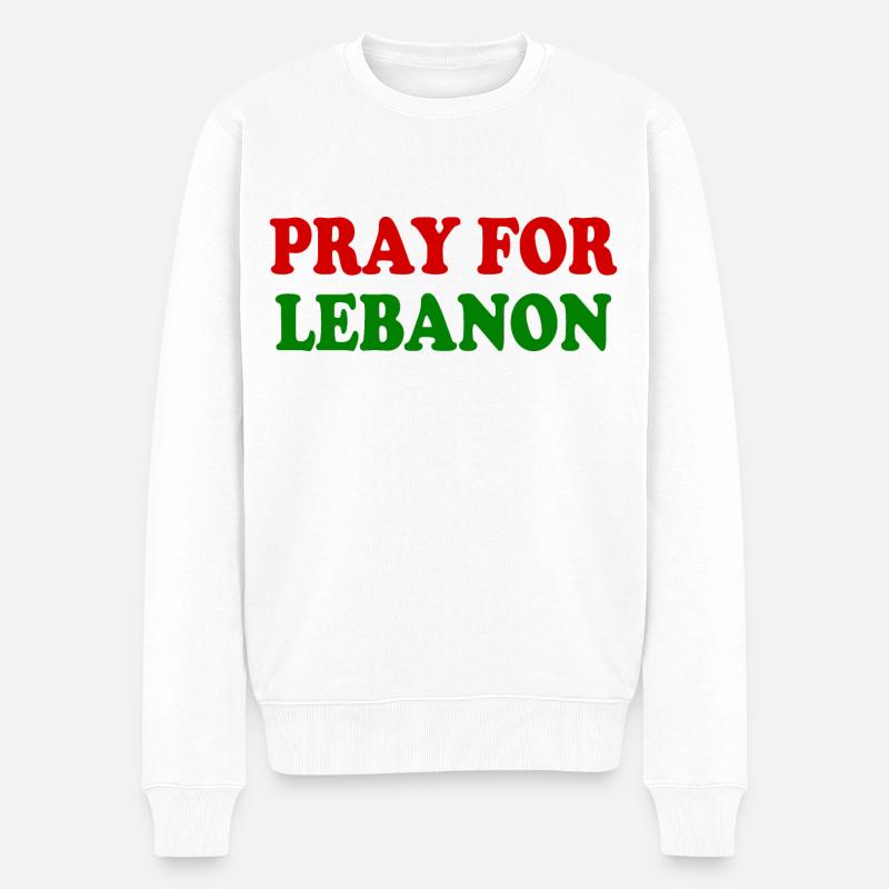 Pray for lebanon - Pull Premium bio Homme - blanc
