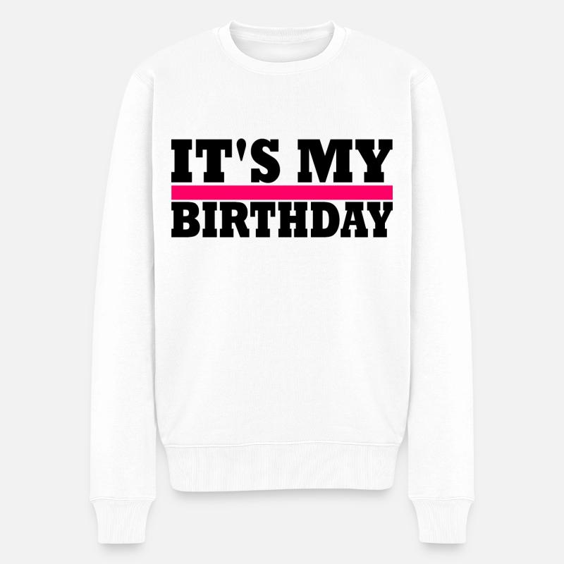 birthday - Men's Premium Organic Jumper - white