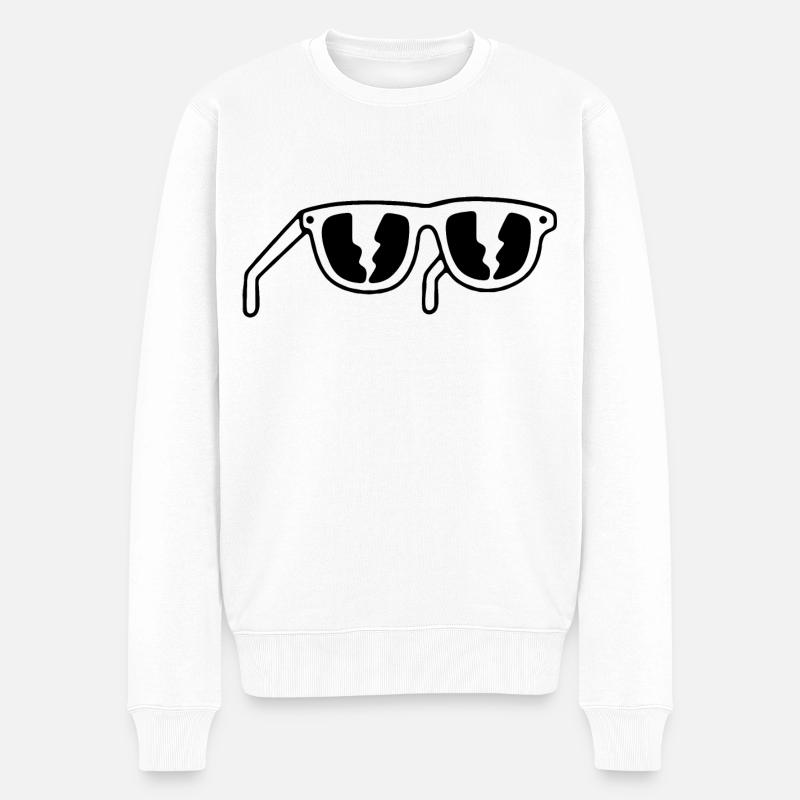 Sonnenbrille - Männer Premium Bio Pullover - Weiß